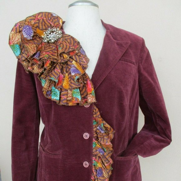 taillissme Jackets & Blazers - Steampunk Ruffle Jacket 18 Upcycle Boho